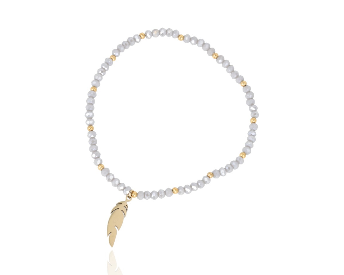 Bransoleta kryształ piórko (2 mm)
