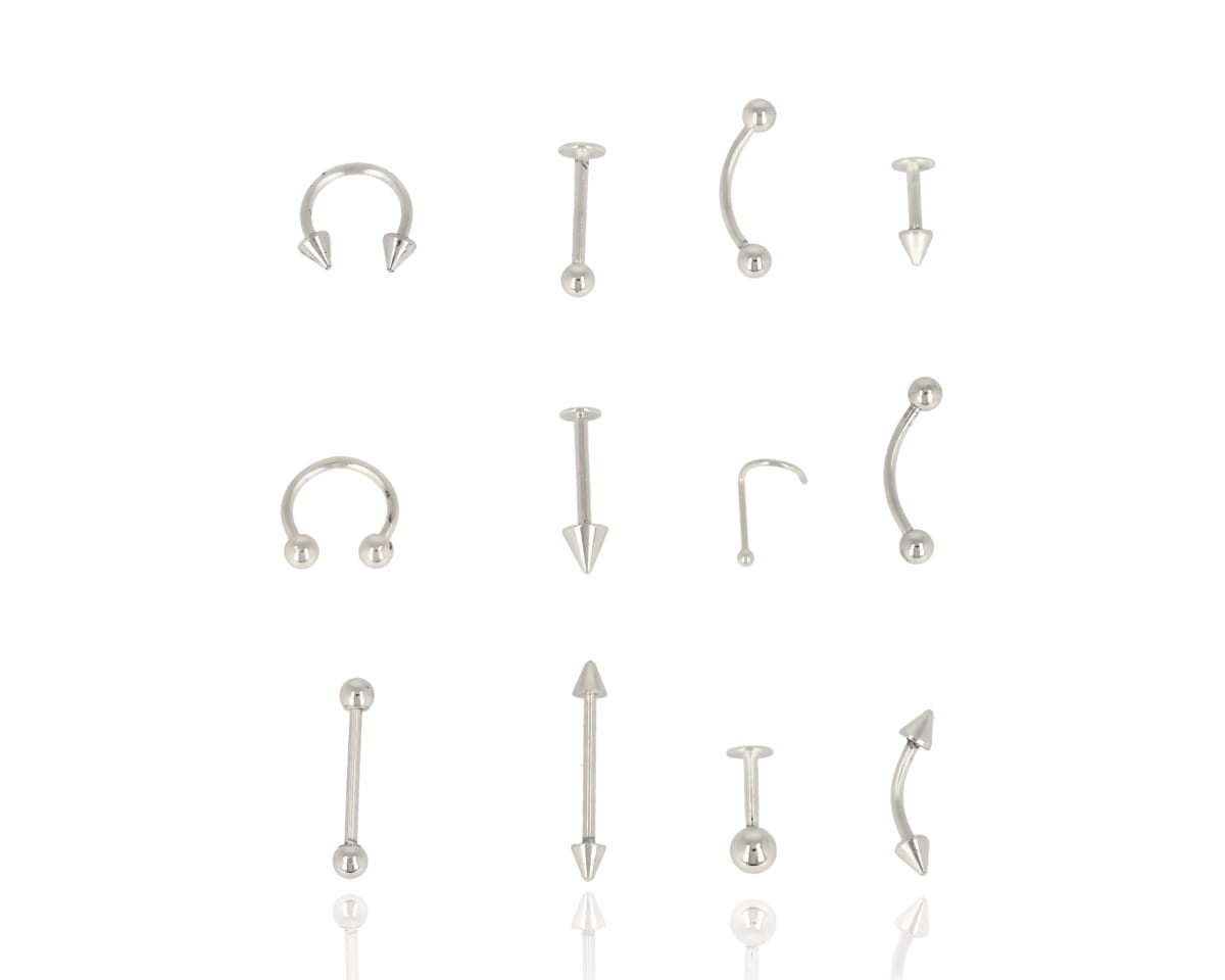 Kolczyki piercing (36 szt.)