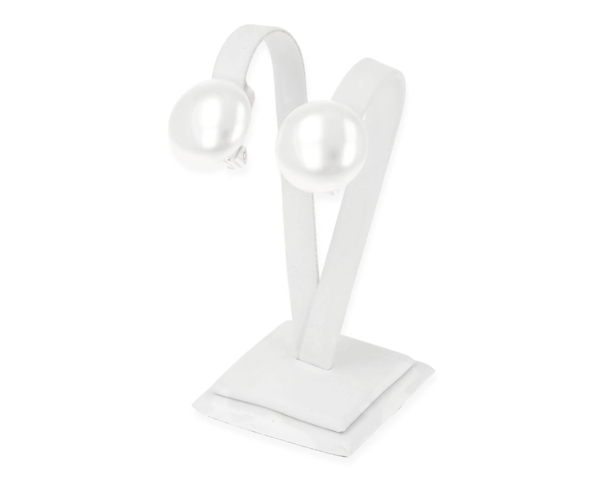 Klipsy biała perła 