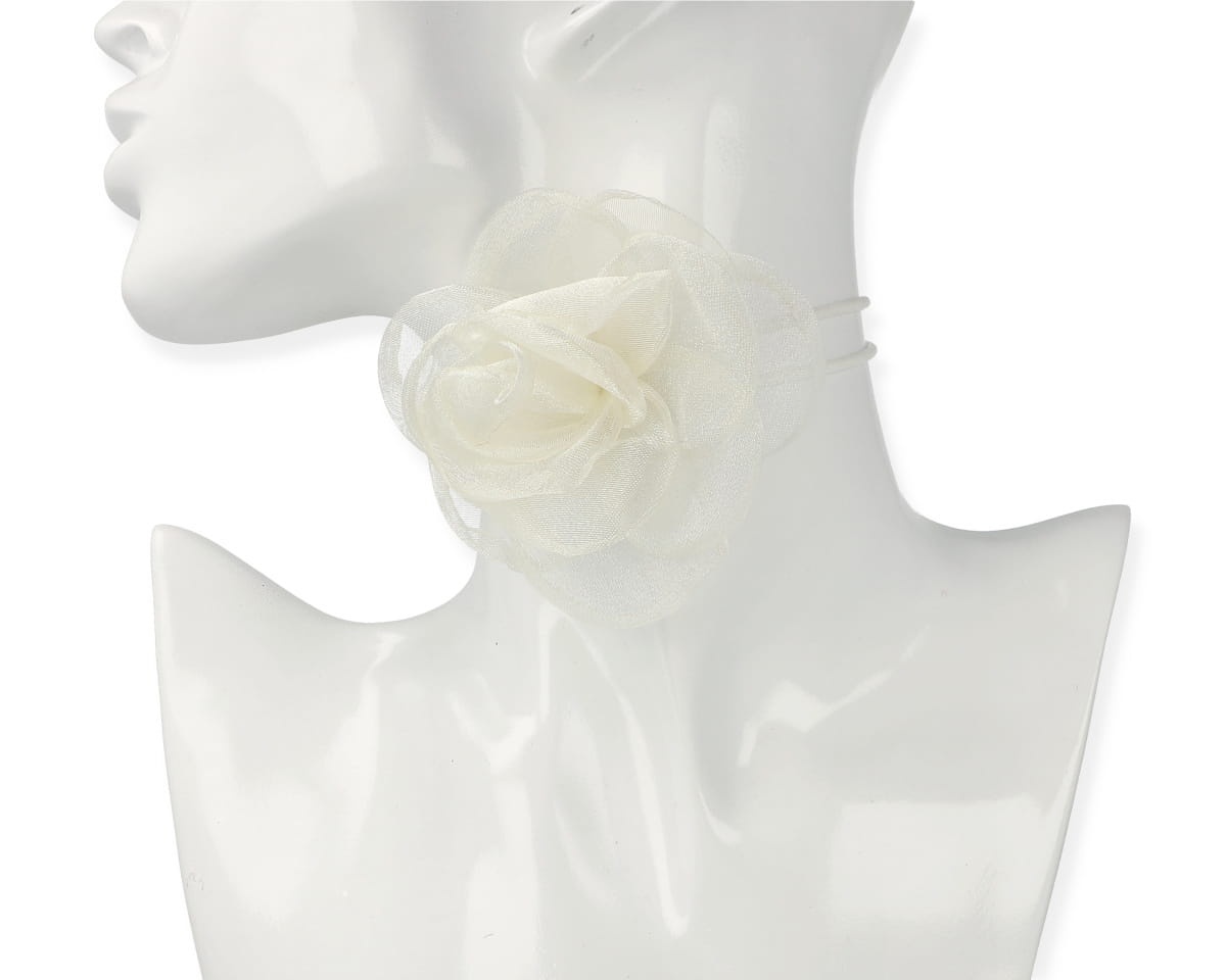 Naszyjnik choker kwiat 