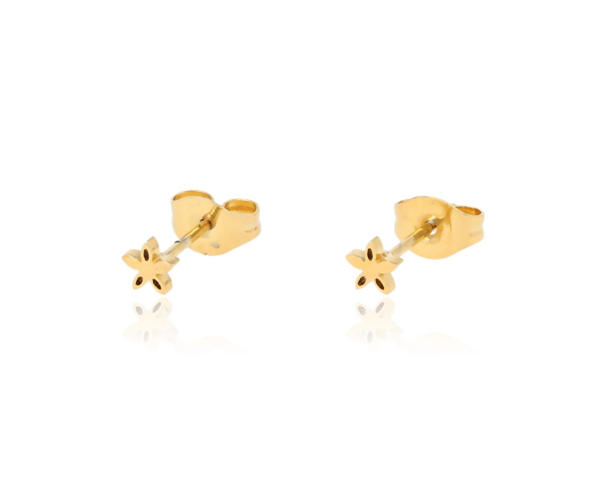 Kolczyki kwiatki ażurowe 4 mm