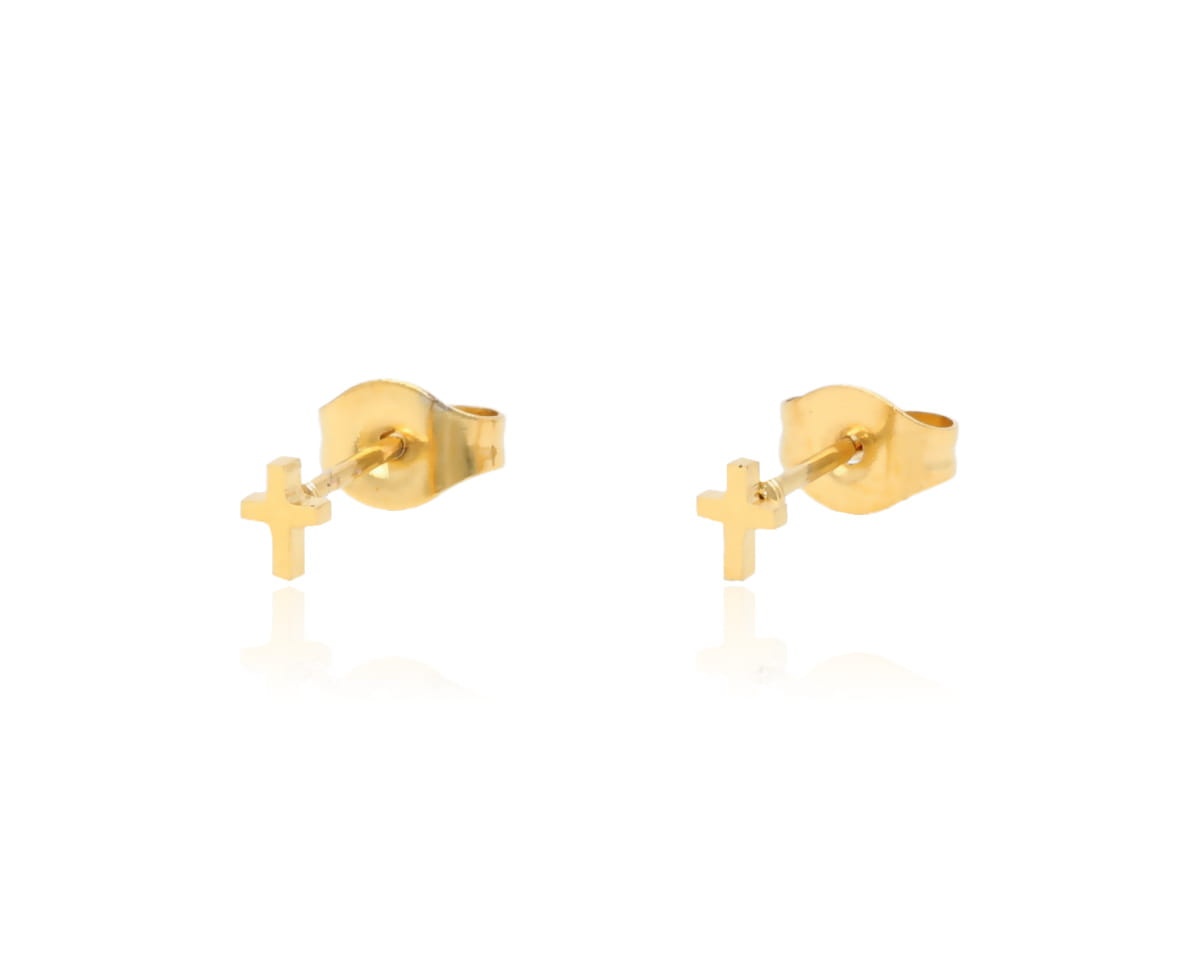 Kolczyki krzyżyki 4 mm