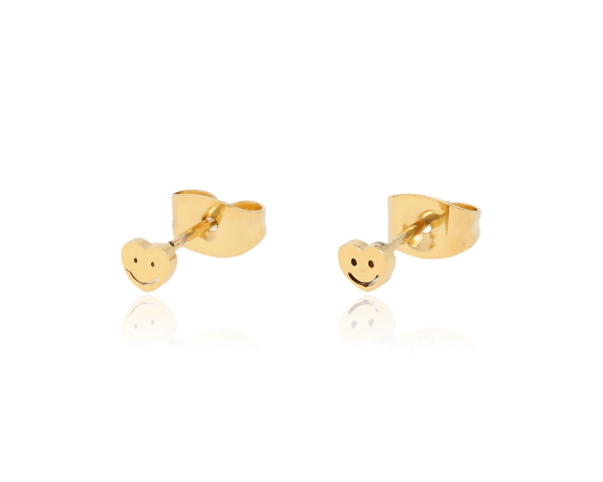 Kolczyki serca buźki 4 mm