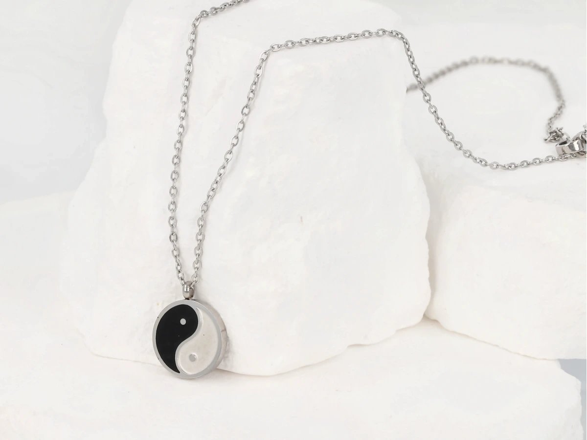 Naszyjnik męski yin yang mały